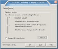 Internet Utility - Popup Blocker screenshot